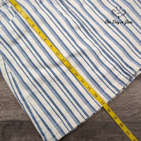 Loft Striped Denim Skirt Size 6 - Picture 4 of 5